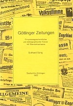 Verffentlichungen des Stadtarchivs Gttingen, Bd. 1
